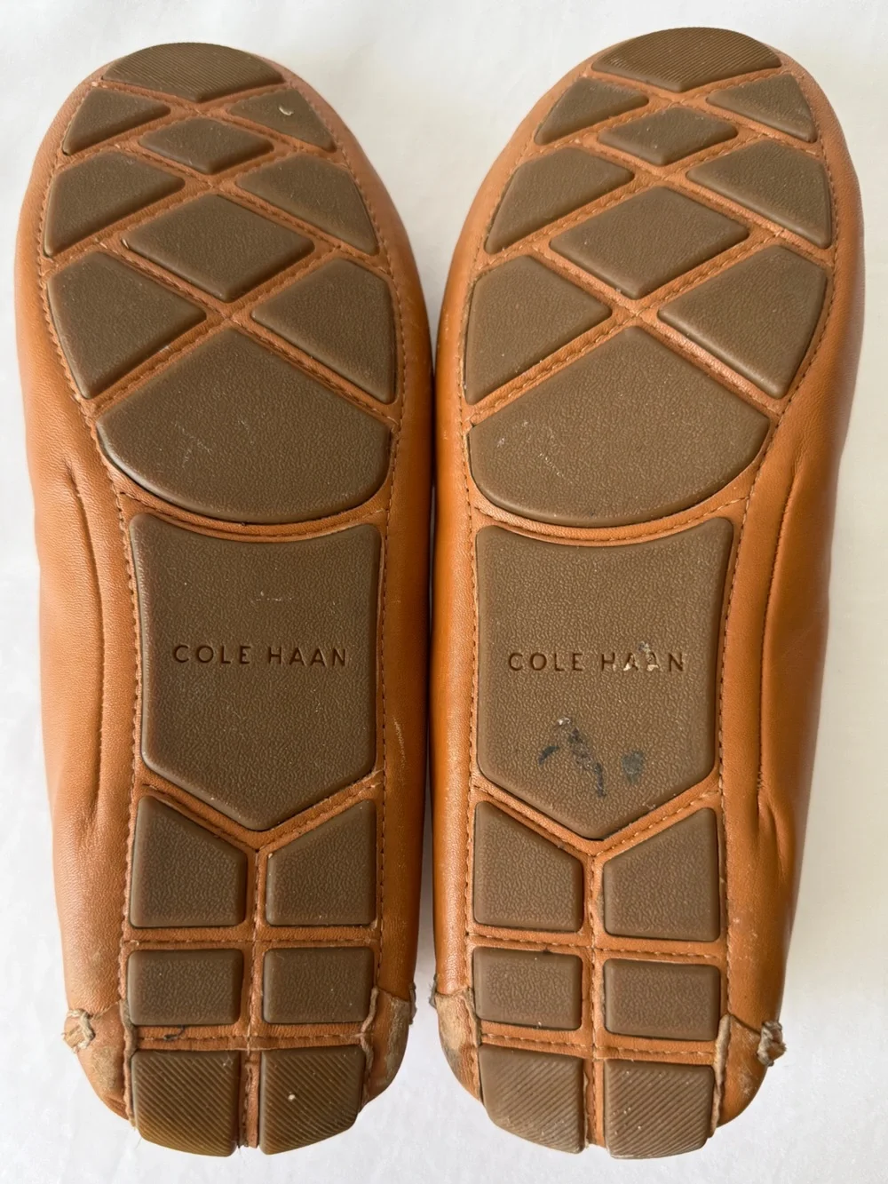 Women's Cole Haan Tan Leather Suede Penny Loafers Size 8